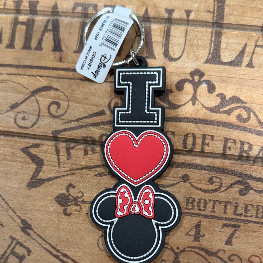 Disney Black and Red Minnie Mouse Keychain